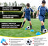 2 Set Kids Soccer Goals for Backyard with Training Equipment, Portable Foldable Practice Nets with Ball, Dice & Mat