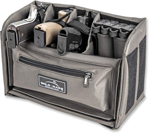 Wild Hare Shooting Gear 1-3 Pistol Organizer Case Kit for Handgun with Divider, Ammo, Firearm, Outdoor, Hunting,