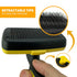 Self-Cleaning Grooming Brush for Dogs and Cats, Retractable Bristles for Easy Hair and Fur Removal - 7.5" Size