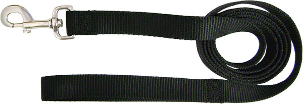 Hamilton Black Single Thick Nylon Dog Lead, 1-Inch by 6-Feet