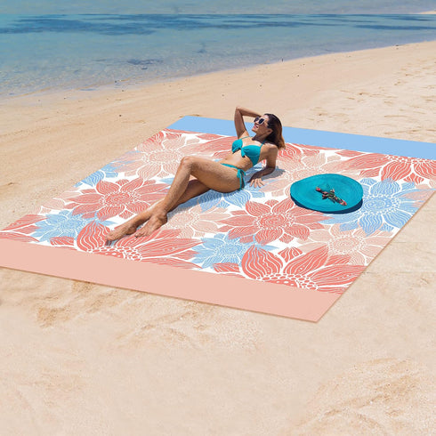 4 4 WIWIGO Beach Blanket Sandproof Extra Large Beach Mat Adults Waterproof Quick Drying Sand Free Mat Made by Premium