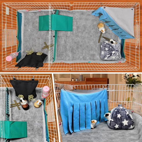 GINIDEAR 24''x47''(for Midwest),20 Count Guinea Pig Bedding, Disposable Guinea Pig Cage Liners, Charcoal Odor