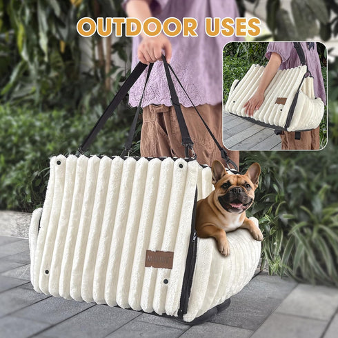 6-in-1 25 lbs, MIXJOY Dog Car Seat for Small/Medium Dogs up to Multi-Functional Dog Carrier for Car with Detachable
