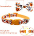 2 Pack Halloween Dog Collar with Bowtie - Holiday Jack-O-Lantern and Pumpkin Collar for Small Medium Large Dogs