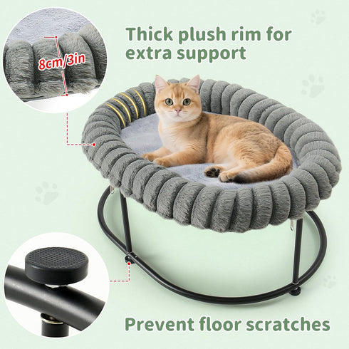 Hammock 23 17 8.3 Sunhoo Elevated Cat Bed for Indoor Cats Raised Kitten Large High Puppy Cot Off Floor Self-Supporting