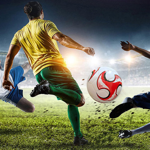 Soccer Ball Size 3, 4, 5 with Pump Needle, Anti-Explosion Design, Indoor Outdoor, Kids School Training Gift