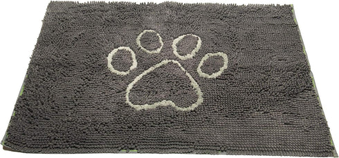 Dog Gone Smart Dirty Dog Microfiber Paw Doormat - Super Absorbent Muddy Mats for Dogs, Machine Washable, Small Mist Grey