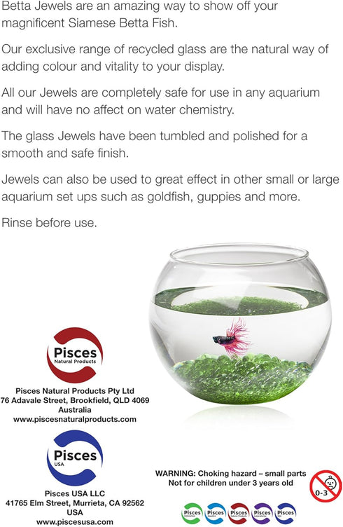 Pisces USA Emerald Green Betta Jewels, 17oz for Siamese Fighting Fish, Betta Fish, Goldfish, Guppies
