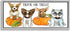 Stupell Industries Trick or Treat Festive Pet Dogs Halloween Outfits, Gray Framed Wall Art, 10 x 24, Orange