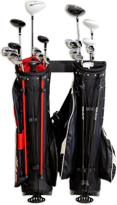 StoreYourBoard BLAT 2 Bag Golf Rack, Garage & Home Storage Hooks, Mounted Hanging Organizer for Golf Bags & Accessories