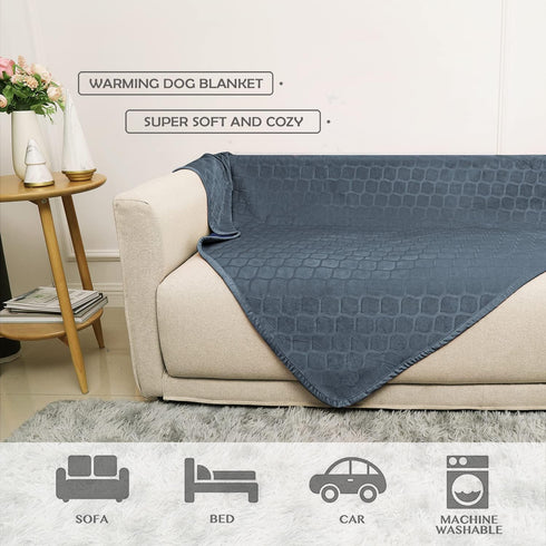 fuguitex Waterproof Dog Blanket Bed Cover - Dog Crystal Velvet Moroccan Fuzzy Cozy Plush Pet Blanket Throw for Couch