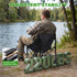 220lbs Folding Fishing Chair with Complete Accessories, Load Capacity, Portable Fishing Chair with Non-Slip Foot Pads