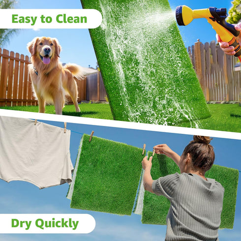 Artificial Dog Grass Pee Pad, 2-Pack, Indoor Potty Training Replacement Turf for Puppies