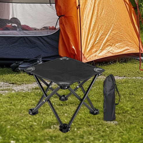 Aymzbd Camping Stool Recliner Foot Rest Fishing Seat Sturdy Compact Outdoor Folding Stool with Carry Bag for Hiking