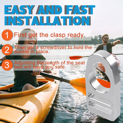 Strap Replacement Buckle Clip Aluminum Seat Clips for Lifetime Emotion Style Button Type Kayak Seats