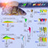 THKFISH Ice Fishing Jigs Kit - Ice Fishing Lures for Walleye, Perch, Panfish, Crappie, 50PCS/31PCS