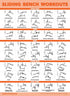 Palace Learning Sliding Bench Workout Poster - Incline Bench Exercise Chart for Total Gym, Weider Ultimate Body Works