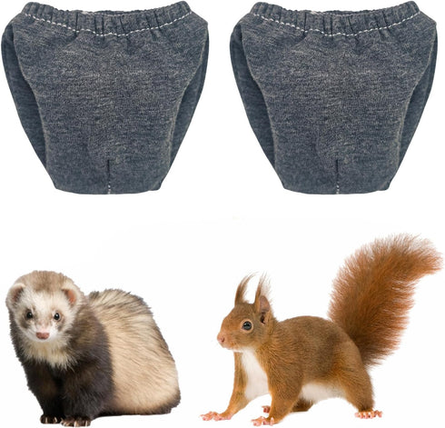 LYML.E1 2PCS Small Pet Diapers,Guinea Pig Diapers,Reusable Squirrel Diapers,Washable,Specially Designed for Use on
