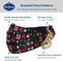 Blueberry Pet 9 Patterns Cherry Garden Black Dog Leash, 5 ft x 5/8", Small