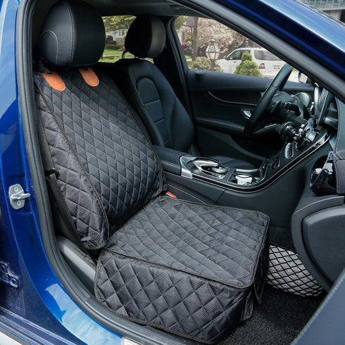 2 Pack, PETICON Front Seat Cover Full Protection Dog Car Seat Cover with Side Flaps, Nonslip Scratchproof Captain Chair