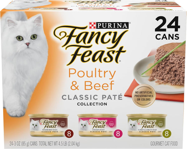 Fancy Feast Poultry and Beef Feast Classic Pate Collection Grain Free Wet