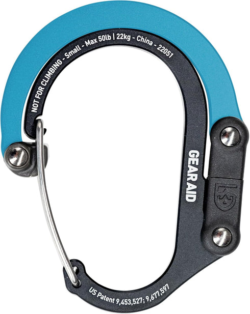 GEAR AID HEROCLIP (Small) Carabiner Gear Clip and Hook, for Hanging Bags, Purses, Lanterns, Strollers, Tools, Helmets