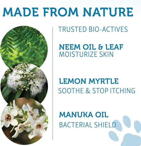 Pack The Natural Dog Shampoo Bar Soap for Itchy Skin Relief - Twin - Dog Soap for Sensitive Skin with Manuka and Neem
