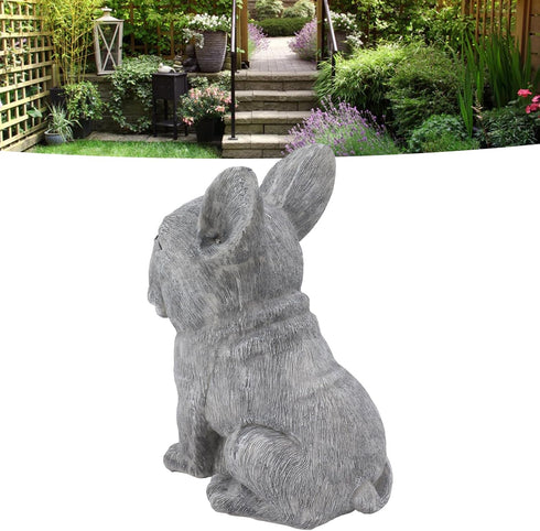 Dog Pet Marker Tribute Statue - Personalized Memorial Stone Decor for Outdoor Garden (Sitting Dog Figurine)