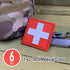 6 Medical Cross Patch, POWNEW Tactical First Aid Med Patches Perfect for IFAK Trauma Pouch, EMT, EMS, EDC Bag - Pcs