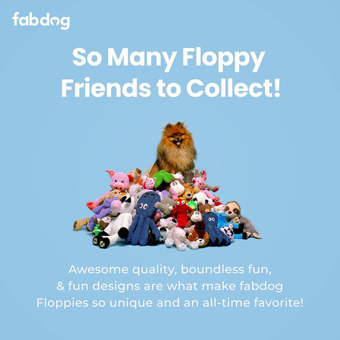 fabdog Floppies Plush Dog Toy, Cute & Durable Squeaky Toy, Best for Puppies & All Breeds, Large Octopus