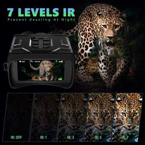 Derowern 5K 10X 4'' 64GB Night Vision Goggles - Night Vision Binoculars for Adults, Digital Zoom, UHD IPS Screen and TF