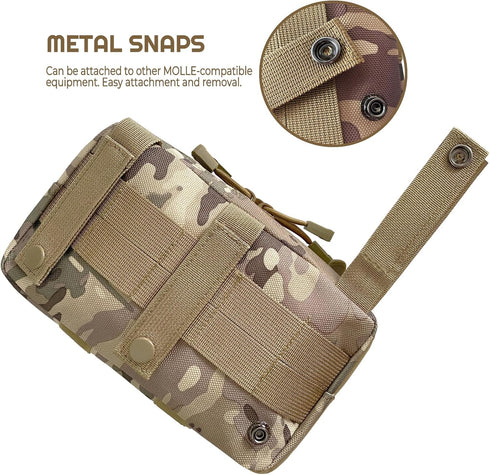 Tactical Molle Admin Pouch - Utility EDC Tool Pouch Bag for Backpack Strap, Battle Belt Accessories
