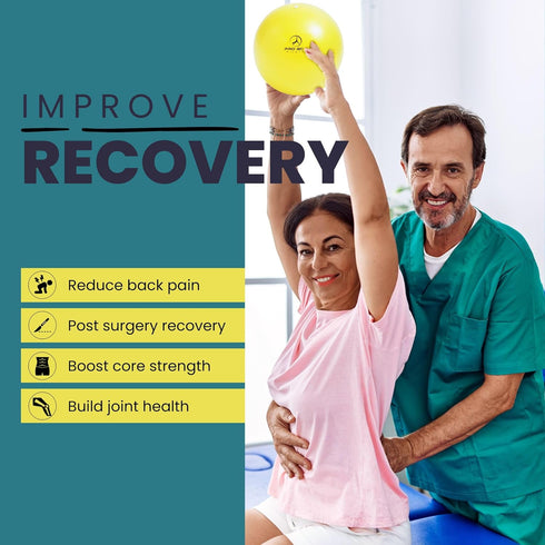 ProBody Pilates Ball - 9 Inch Small Exercise Ball for Physical Therapy, Core Stability, Yoga, and Rehab