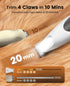 2 1 Trimmer 35dB oneisall in Quiet Paw and Dog Nail Grinder with LED Lights, Dog Paw Grooming Kit Rechargeable Cordless