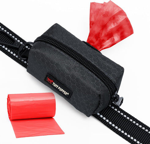Tuff Pupper Dog Poop Bag Holder | Works with Any Dog Leash