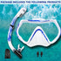 Snorkel Mask Snorkeling Set for Adults and Youth, Full Dry Snorkel Swim Goggles for Diving and Swimming