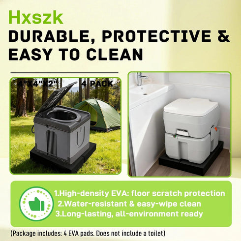 Hxszk 2-Inch 4 Pack 4x4x2 Inch Cassette Trimmable Height Lift Porta Potty Pads - Universal Base for Portable, RV