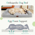 Orthopedic Dog Bed for Large Dogs - Waterproof Egg Crate Foam Pet Bed Mat with Removable Washable Cover, Non-Slip
