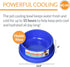 K&H Pet Products Coolin' Pet Bowl Cooling Dog Bowl Pet Water Dish for Large Medium Small Breed Dogs & Cats, Indoor/Outdoor Insulated Ice Cold Dog Bowl - Cooler Blue 96 Ounces