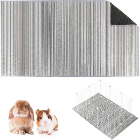 Tierecare Guinea Pig Cage Liner - Washable Bunny Playpen Mat - Soft Reusable