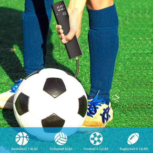 Pumteck Electric Ball Pump, Smart Air Pump Portable Fast Ball Inflation with Precise Pressure Gauge and Digital LCD