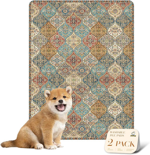 nunubaby Washable Pee Pads for Dogs, Stylish, Non-Slip and Leak-Proof Pee Mat.