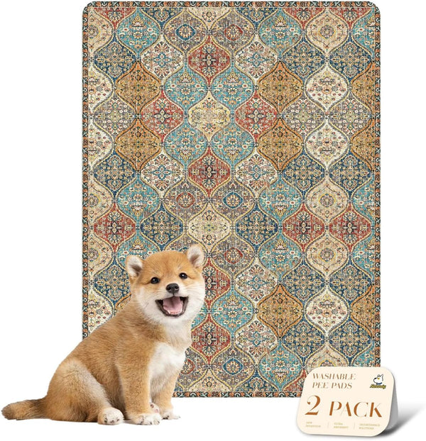 nunubaby Washable Pee Pads for Dogs, Stylish, Non-Slip and Leak-Proof Pee Mat.