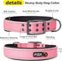Fida Heavy Duty Dog Collar, 1.5” Width, Ultra Soft Neoprene Padded, Adjustable Reflective Nylon Collar with Two Metal