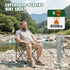 XMT Portable Outdoor Folding Chair with Cup Holder & Cooler Bag - Breathable Mesh, Wide Armrests, Ergonomic Design