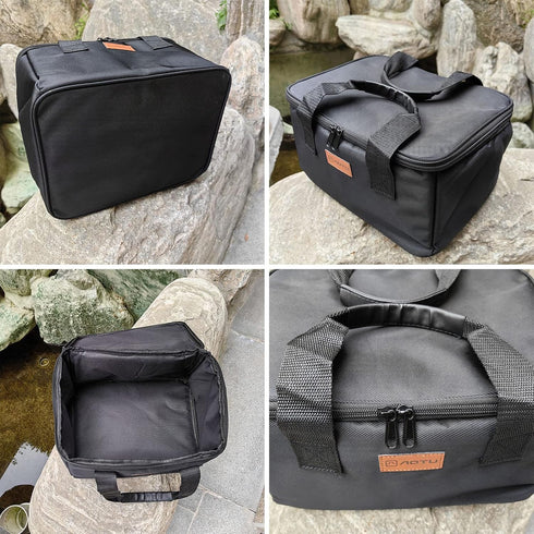 Muloo Portable Camping Cookware - Outdoor Carrying Picnic Tableware Organizers - Gas-Tank Oxford-Cloth Storage Bag