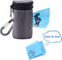 Kare & Kind Pet Waste Bag Dispenser with Carabiner - Double Layer Fabric - Zippered Poop Bag Holder and Pet Waste Bags