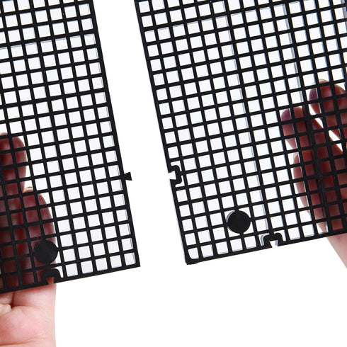 ALEGI Aquarium Grid Isolate Board Divider, Fish Tank Bottom Black Filter Tray Plastic Crate (4pcs)