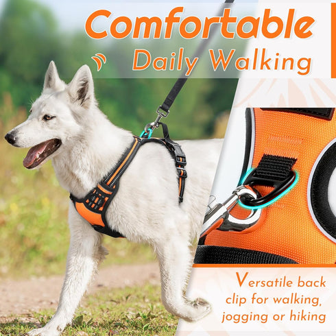 Eagloo Small Dog Harness, No Pull Service Vest with Reflective Strips, Adjustable Comfortable No Choke Pet Harness,