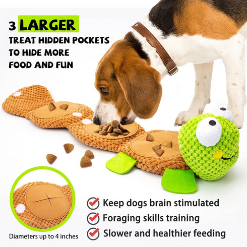 lilfrd Dog Puzzle Toys - Enrichment Squeaky Crinkle Snuffle Treat Dispensing Smart Dog Toys for Boredom